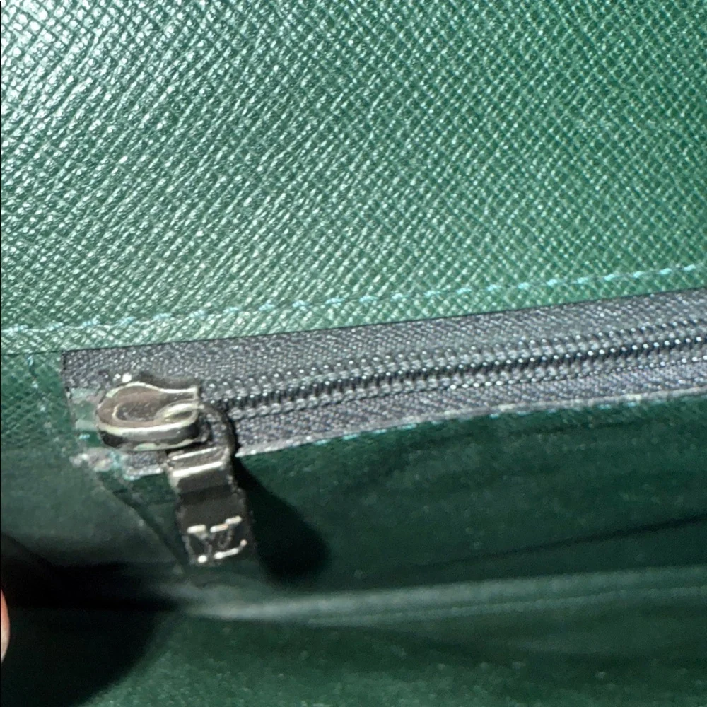 Louis Vuitton Dark Green Document Clutch Laptop Bag